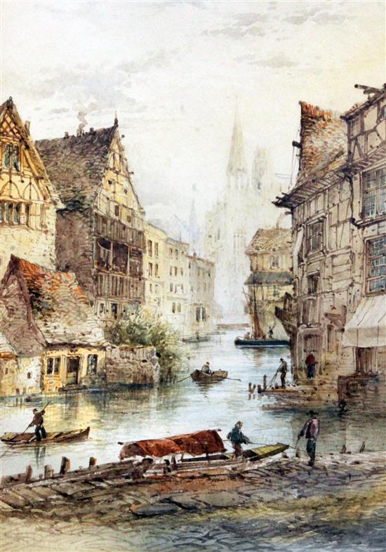 19th Century English School Views of Venice and a Flemish town